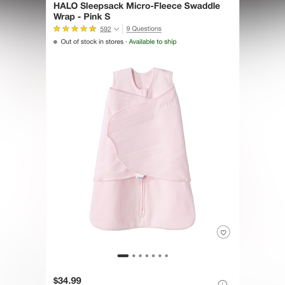 HALO Sleepsack Micro-Fleece Swaddle Wrap